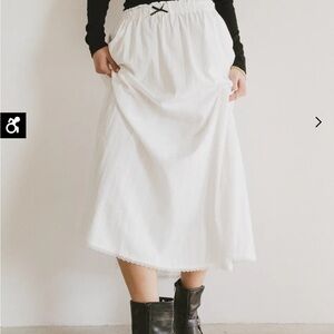 Anthropologie White Maxi Skirt